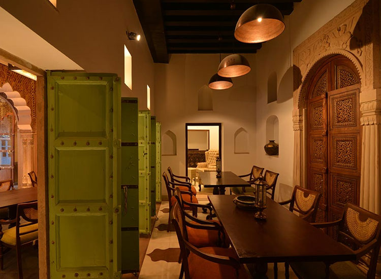 Dining area of Haveli Dharamputa