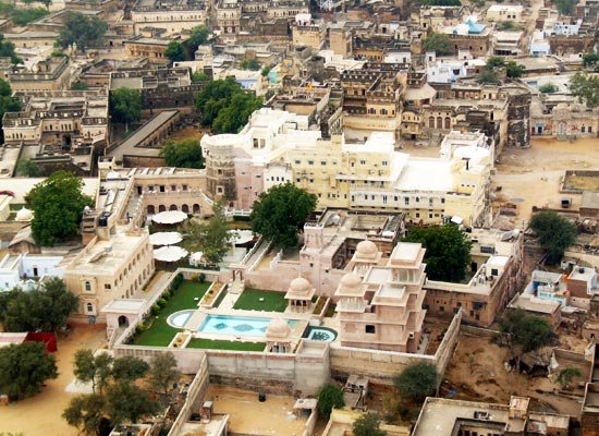 castle mandawa hotel mandawa aerial view