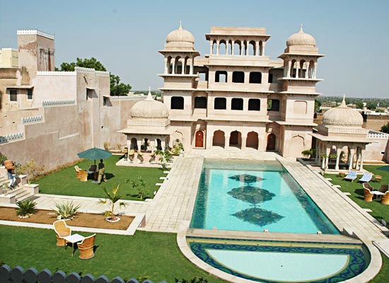 castle mandawa hotel mandawa pool view