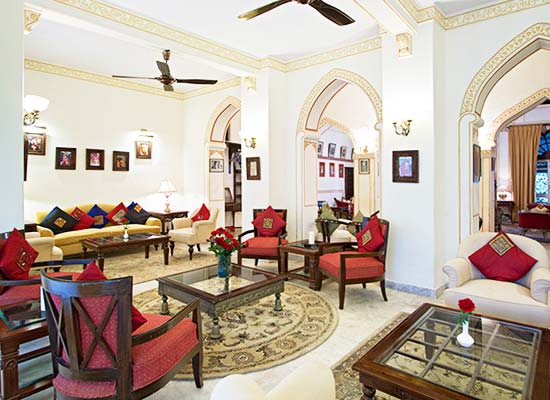 sitting hall at Rohet Garh Hotel Rohet, Rajasthan