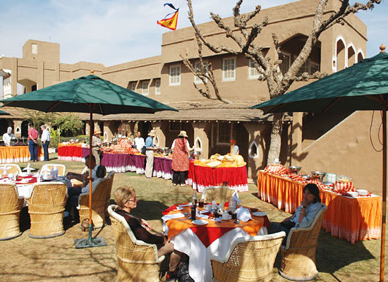 restaurant at The Desert Resort Shekhawati, Rajasthan