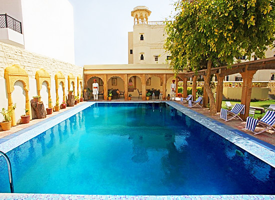 Hotel Jhalamand Garh jodhpur pool view