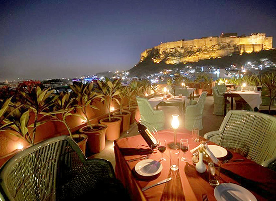 Night View of Amer Fort from Pal Haveli Jodhpur