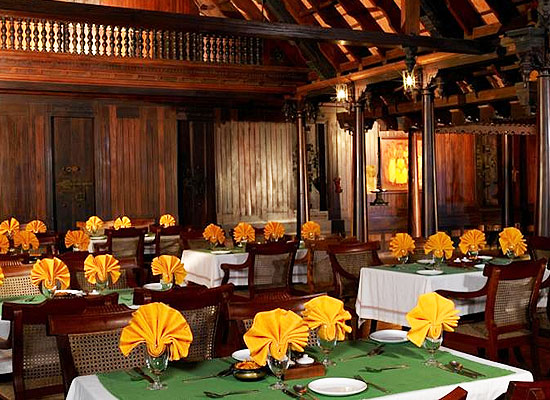 Restaurant at Kumarakom Lake Resort Kerala