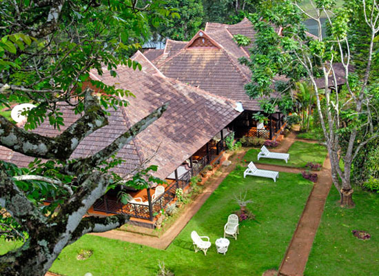 Lake Palace thekkady aerial view