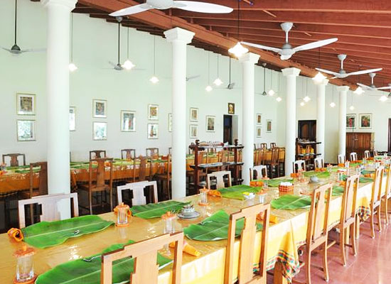 Dining area at The Bangala Karaikudi Tamil Nadu