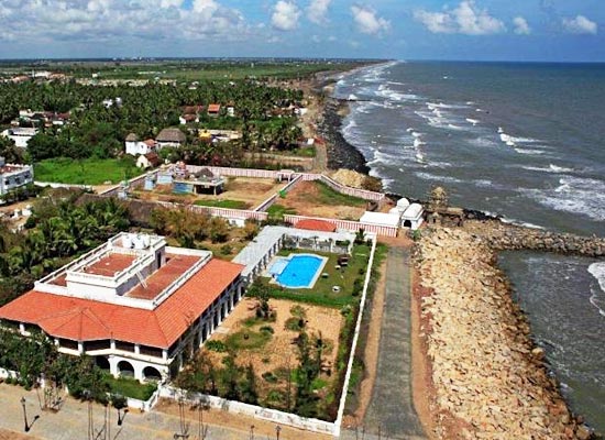 Bungalow on the Beach aerial view