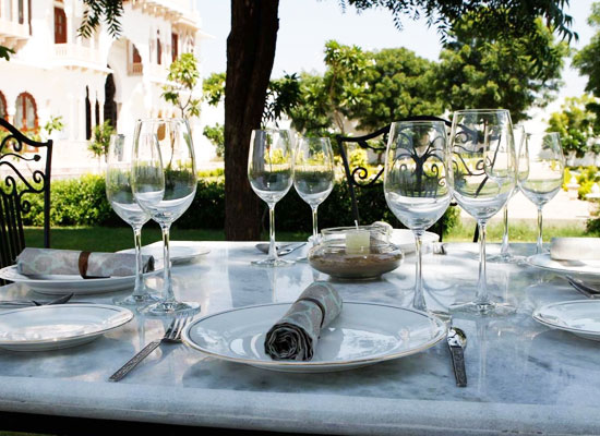 Dining at Talabgaon Castle Dausa, Rajasthan