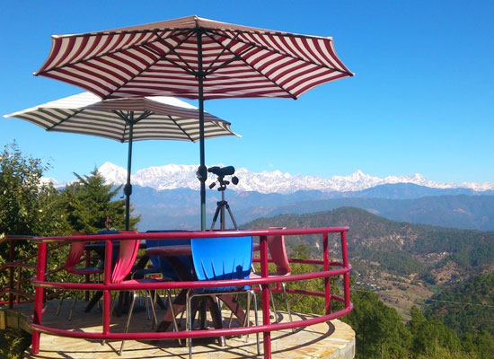 The Heritage Resort Kausani mountain view