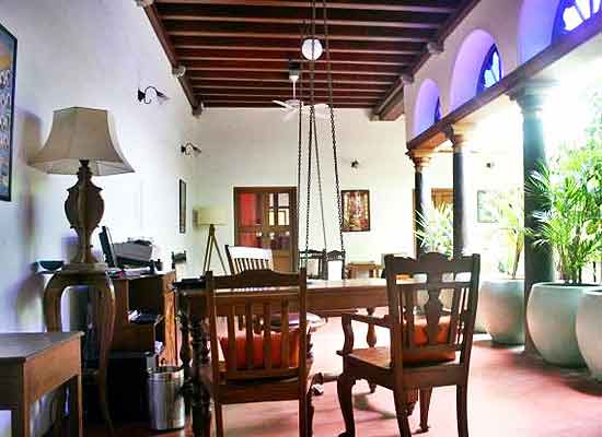 Maison Perumal pondicherry balcony sitting area