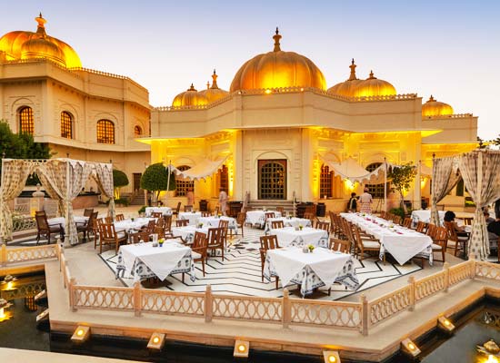 Open air restaurant at Oberoi Udaivilas Udaipur