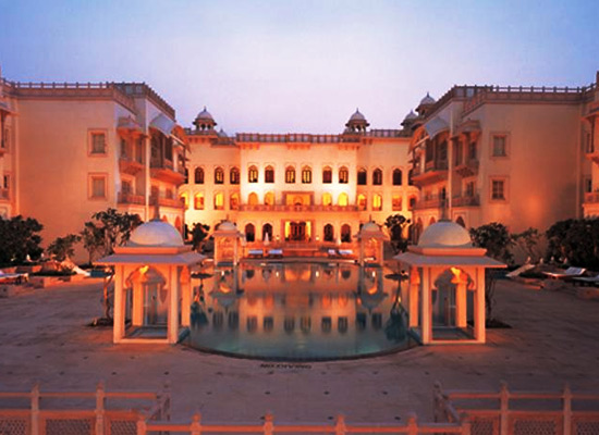 Night view at the Swimming Pool of Taj Hari Mahal Jodhpur