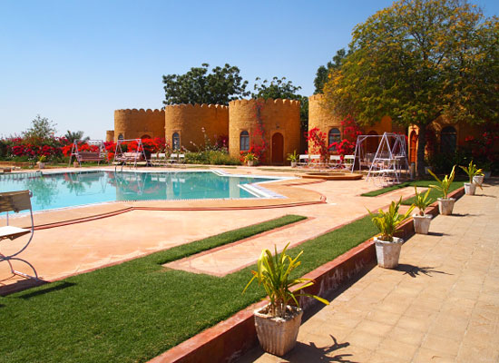 Himmatgarh Palace jaisalmer pool view