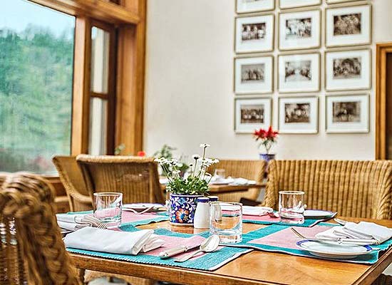 Dining area at Oberoi Wildflower Hall Shimla