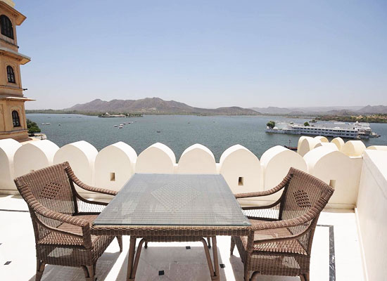 Open air sitting at Taj Fateh Prakash Palace Udaipur