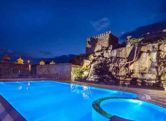 Swimming pool at The Amargarh Resort Udaipur