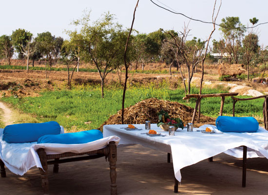 Lakshman Sagar pali sitting area outside