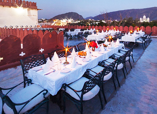 Hotel Pushkar Palace pushkar roof sitting area