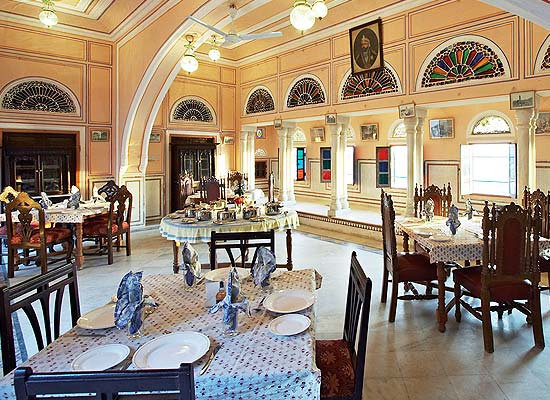 Dining at Rajmahal Palace Hotel 