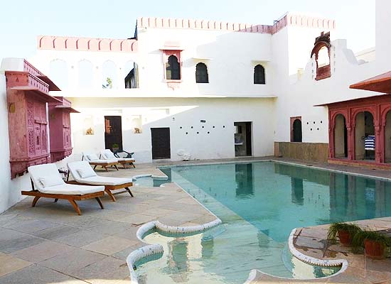 Swimming Pool area at Rawla Jojawar Pali, Rajasthan